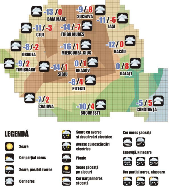 Prognoza meteo (22.01. - 23.01.2026)